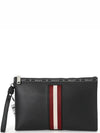 Hartland Leather Clutch Bag Black - BALLY - BALAAN 2