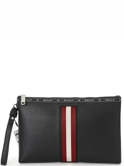 Hartland Leather Clutch Bag Black - BALLY - BALAAN 2