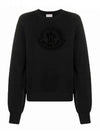 Women's Logo Sweatshirt Black - MONCLER - BALAAN 2