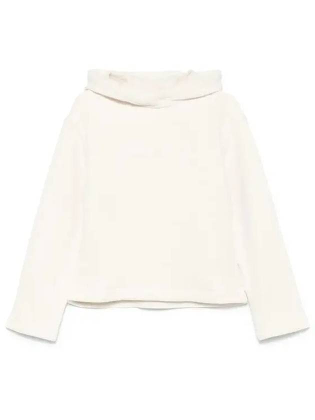 Embroidered Logo Hoodie White - MAX MARA - BALAAN 2