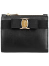 Vara Bow Half Wallet Black - SALVATORE FERRAGAMO - BALAAN 3