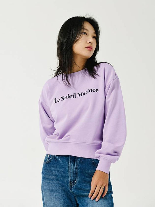 Brushed Options Logo Sweat Shirts LAVENDER - LE SOLEIL MATINEE - BALAAN 1