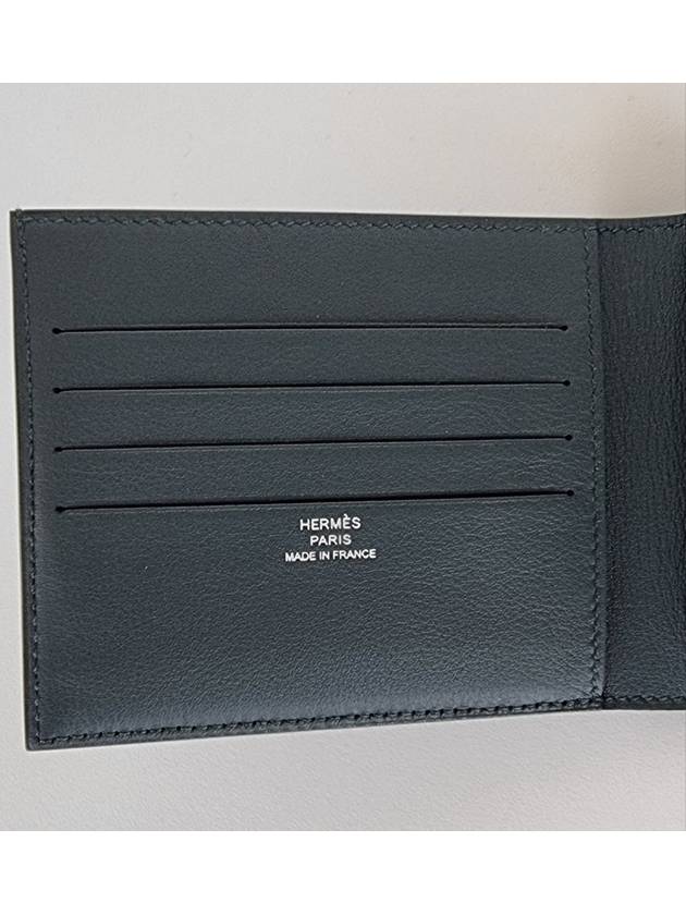 Men's Citizen Twill Compact Half Wallet Black - HERMES - BALAAN 4