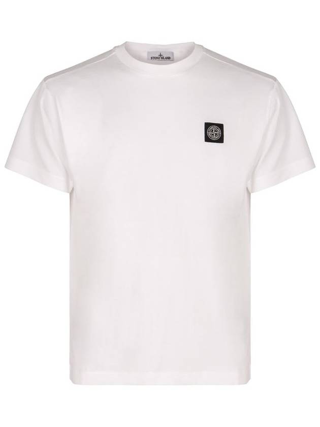 Stone Island Logo Cotton T-Shirt - STONE ISLAND - BALAAN 1