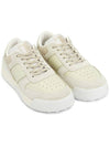 Suede Smooth Leather Low Top Sneakers White - TOD'S - BALAAN 4