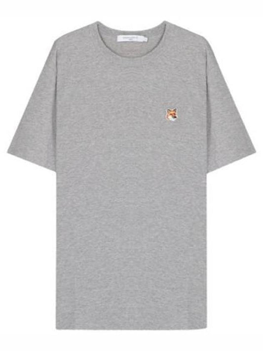 Short sleeve t-shirt fox head embroidery patch - MAISON KITSUNE - BALAAN 1