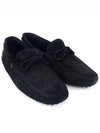 Men's Gommino Suede Driving Shoes Black - TOD'S - BALAAN 3