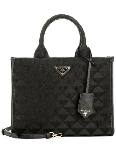 Symbole Medium Tote Bag Black - PRADA - BALAAN 1