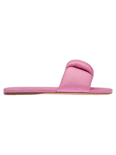 Padded Band Lambskin Leather Slippers Pink - MIU MIU - BALAAN 1