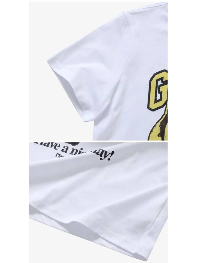 Basic Jersey Banana Relaxed Short Sleeve T-Shirt White - GANNI - BALAAN 4