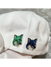 Double Fox Head Patch Ball Cap White - MAISON KITSUNE - BALAAN 6