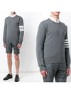 4 Bar Armband Milano Stitch Knit Top Mid Grey - THOM BROWNE - BALAAN 2