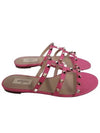 S0C49 VOD 0HO Rockstud Sandals Pink - VALENTINO - BALAAN 1