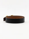 H Gold Buckle Reversible Leather Belt 32mm Noir Gold - HERMES - BALAAN 5