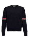 Men's Milan Stitch Armband Crew Neck Knit Top Navy - THOM BROWNE - BALAAN 2