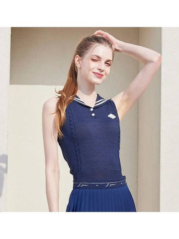 Golf Wear Sailor Sleeveless Knit Navy - J JANE - BALAAN 1