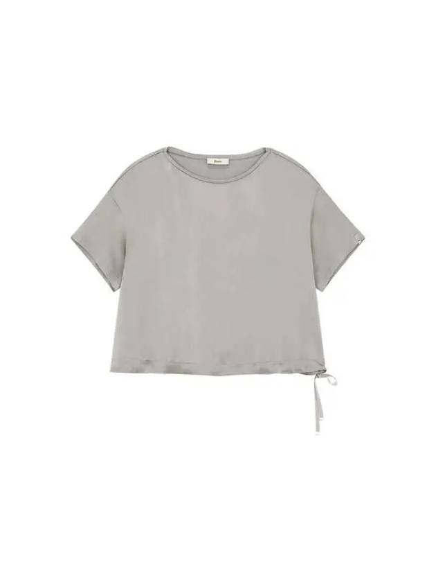 Women s Glossy String Blouse Warm Gray 270893 - HERNO - BALAAN 1