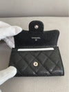 Classic Card Holder Grained Calfskin Silver Black - CHANEL - BALAAN 8