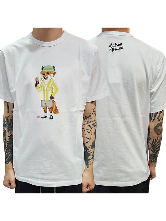 Dressed Fox Regular Short Sleeve T-Shirt White - MAISON KITSUNE - BALAAN 2