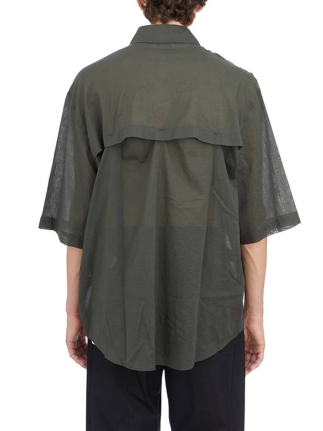 Cotton Short Sleeve Shirt Grey - LEMAIRE - BALAAN 7