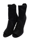 Christian Dior Black Suede Open Toe Ankle Boots 35 - DIOR - BALAAN 5