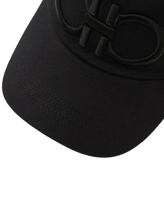 Gancini Logo Base Ball Cap Black - SALVATORE FERRAGAMO - BALAAN 8