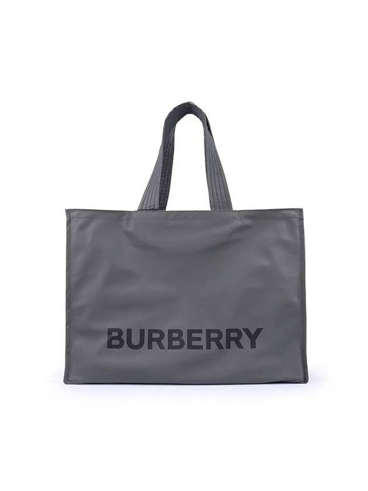 Logo Print Nylon Tote Bag Grey - BURBERRY - BALAAN 1