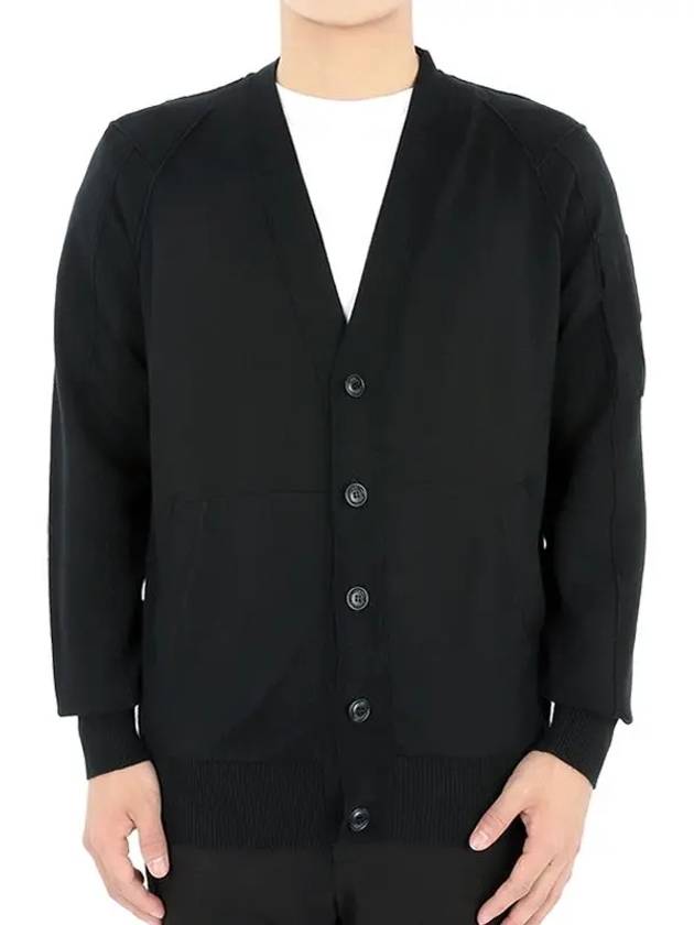 Lens Cotton Cardigan Black - CP COMPANY - BALAAN 3