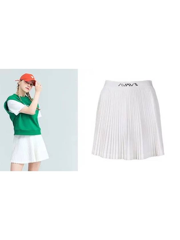 Golf Tennis Women s Pastel Pleated Skirt White - AVAVE - BALAAN 3