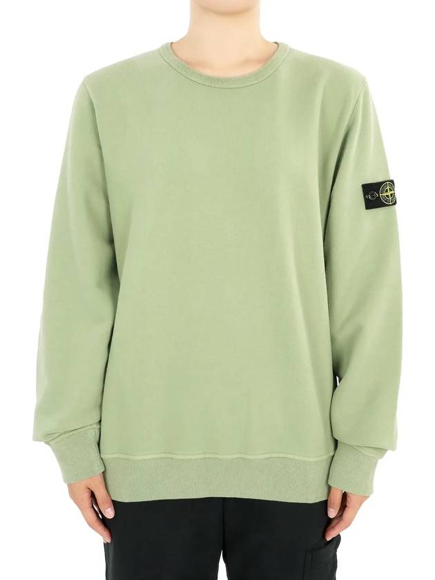 Kids Wappen Patch Organic Cotton Fleece Sweatshirt Green - STONE ISLAND - BALAAN 4