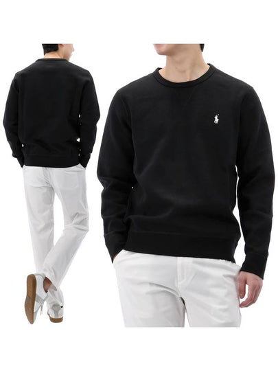 Embroidered Logo Basic Crew Neck Sweatshirt Black - POLO RALPH LAUREN - BALAAN 2