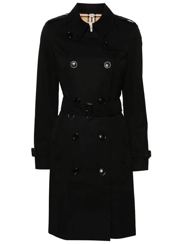 Chelsea Cotton Trench Coat Black - BURBERRY - BALAAN 3