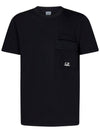 20/1 Jersey Flap Pocket Short Sleeve T-Shirt Black - CP COMPANY - BALAAN 2