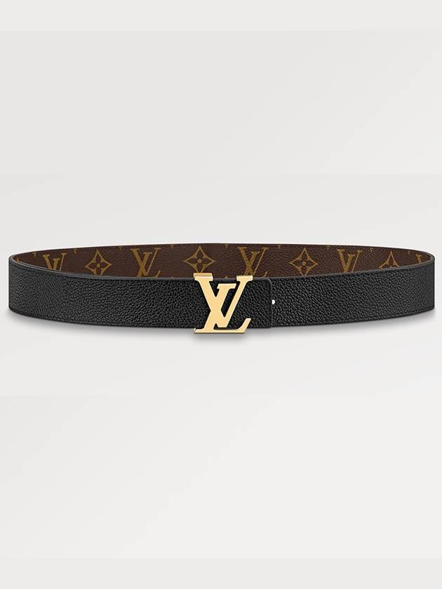 LV Initiales Reversible 30MM Leather Belt Black Brown - LOUIS VUITTON - BALAAN.