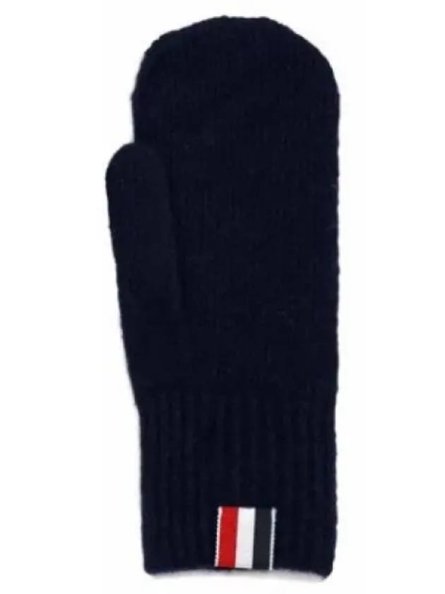 4 Bar Wool Cashmere Gloves Navy - THOM BROWNE - BALAAN 2