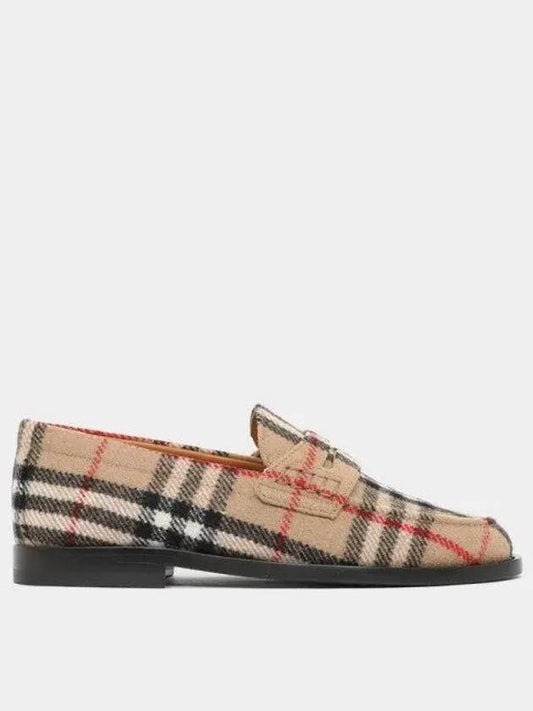 Checked Wool Loafers Archive Beige - BURBERRY - BALAAN 2