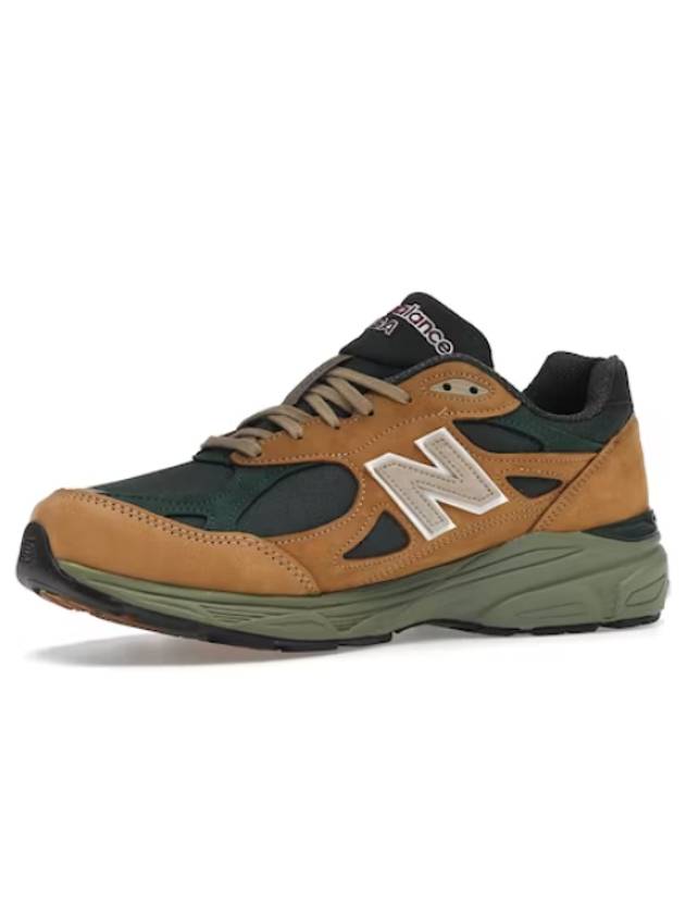 Made in USA 990v3 Low Top Sneakers Tan Green - NEW BALANCE - BALAAN 5