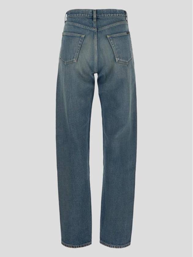 High-rise Slim Fit Denim Jeans Blue - SAINT LAURENT - BALAAN 3