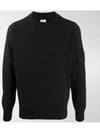 Lens Wappen Wool Knit Top Black - CP COMPANY - BALAAN 3