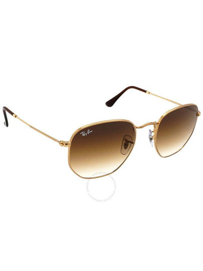 Ray Ban Hexagonal Light Brown Gradient Unisex Sunglasses RB3548 001/51 54 - RAY-BAN - BALAAN 2