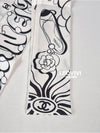 CC Logo Lettering Silk Twilly Petite Scarf Slim Bandeau White Black AAA190 - CHANEL - BALAAN 4