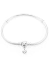 Women's Moment Daisy Flower Clasp Snake Chain Bracelet Silver - PANDORA - BALAAN 6