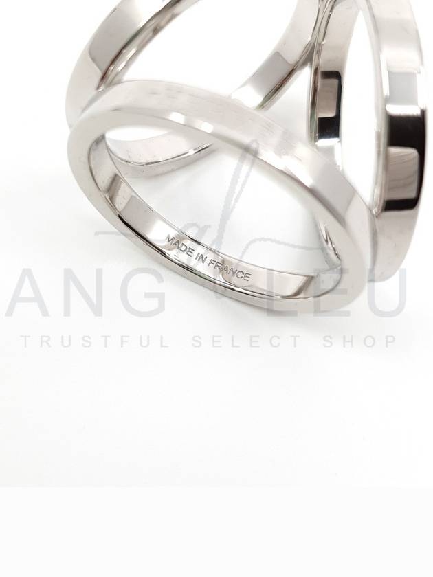 Trio Scarf Ring Silver - HERMES - BALAAN 4