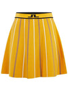 Women's River Knitted Golf Skirt Yellow - J.LINDEBERG - BALAAN 1