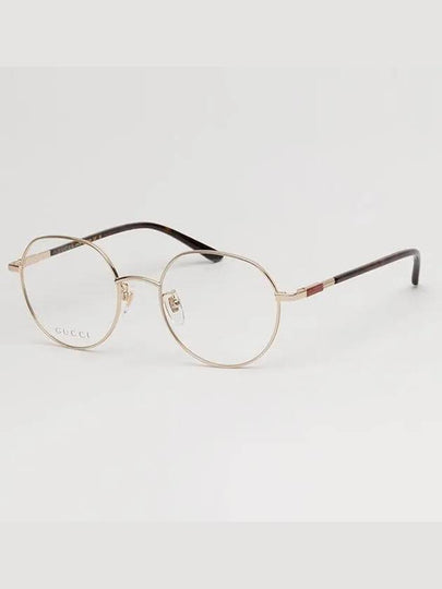 Eyewear Round Metal Eyeglasses Gold Havana - GUCCI - BALAAN 2