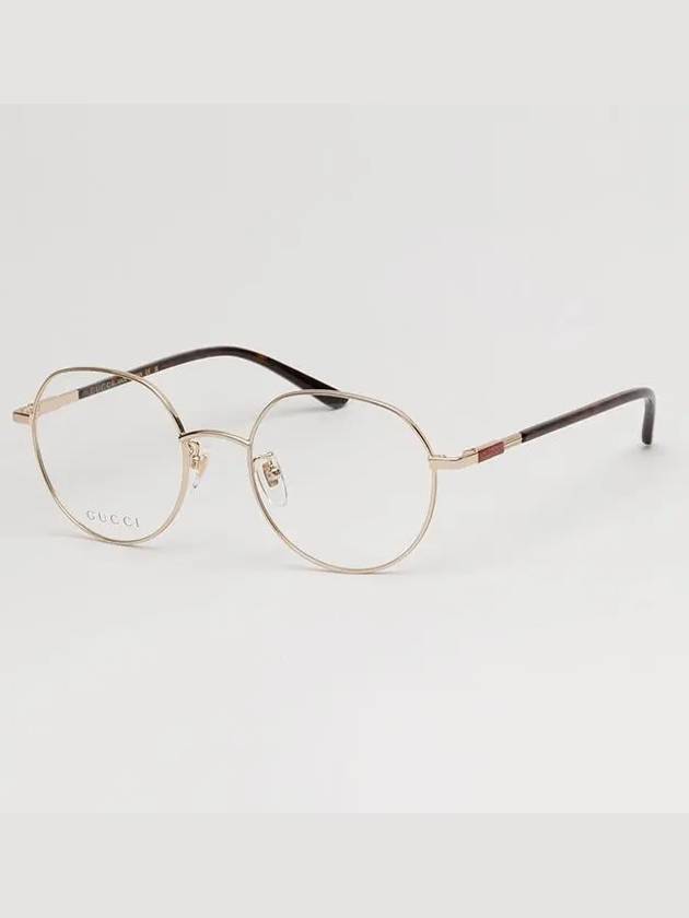 Eyewear Round Metal Eyeglasses Gold Havana - GUCCI - BALAAN 2