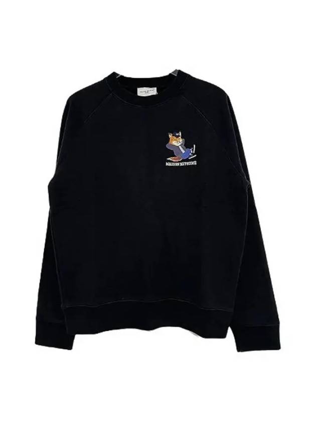 Dressed Fox Print Clean Sweatshirt Black - MAISON KITSUNE - BALAAN 3