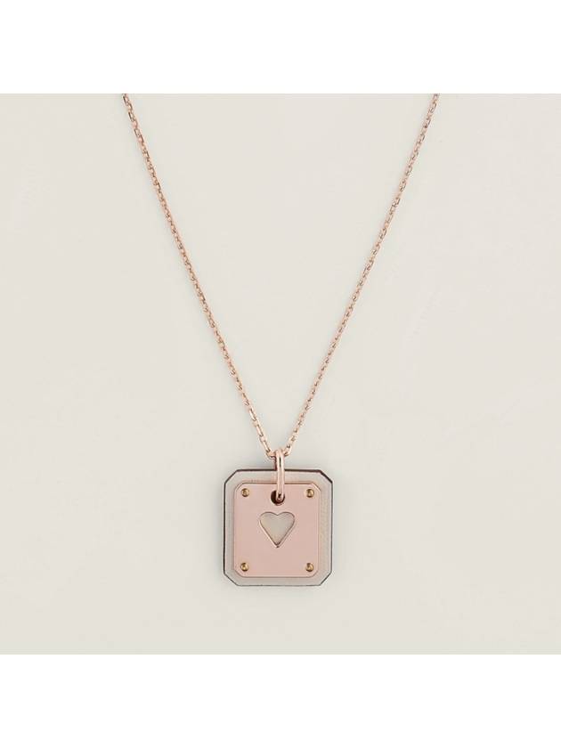 Small Heart Necklace Rose Gold - HERMES - BALAAN 1