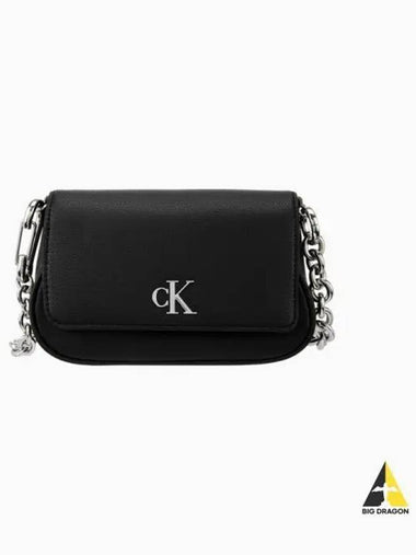 Jin CK ACC Women s CKJ Minimal Monogram Flab Wrap Shoulder Bag 20 Black 4K3034G UB1 - CALVIN KLEIN - BALAAN 1