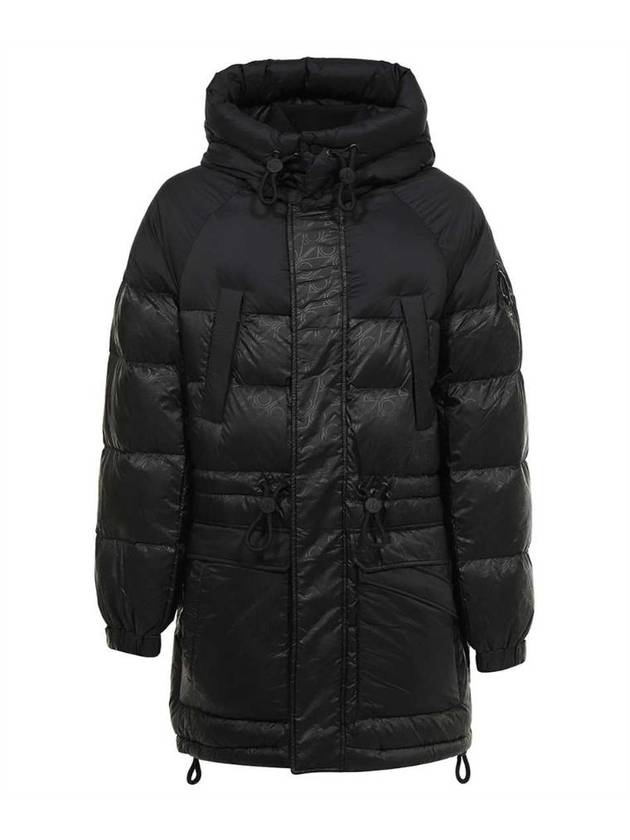 Men's Holcombe Anorak Monogram Print Padding Black - MOOSE KNUCKLES - BALAAN 1